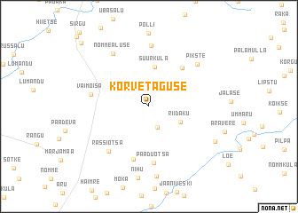 map of Kõrvetaguse