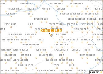 map of Korweiler