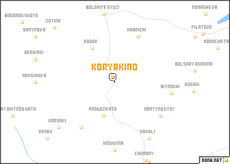 map of Koryakino