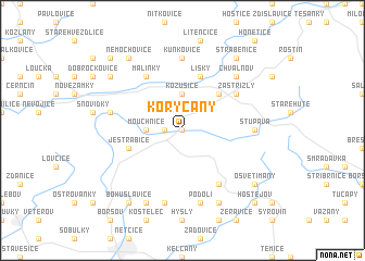 map of Koryčany