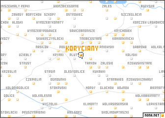 map of Koryciany