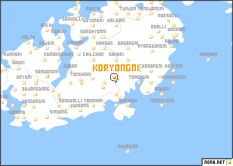 map of Kŏryong-ni