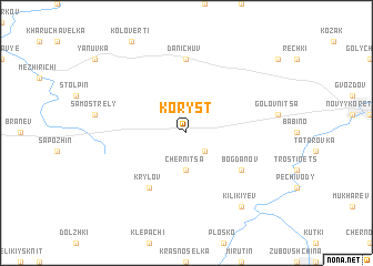 map of Korystʼ