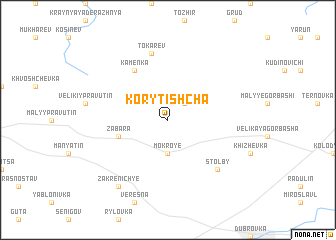 map of Korytishcha