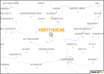 map of Korytishche