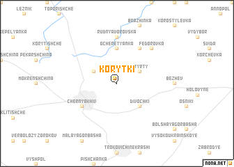 map of Korytki