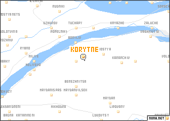 map of Korytne