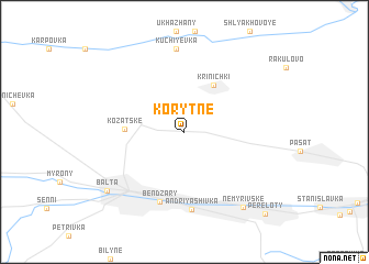 map of Korytne