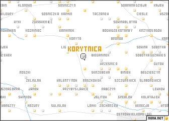 map of Korytnica