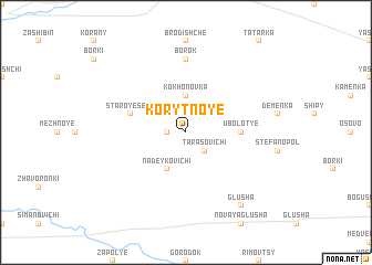 map of Korytnoye