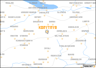 map of Korytnya