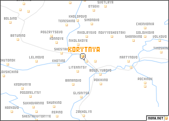 map of Korytnya