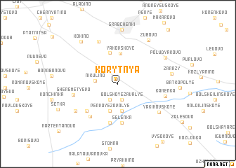 map of Korytnya