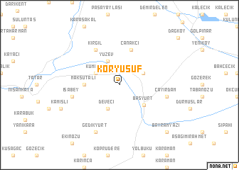 map of Köryusuf