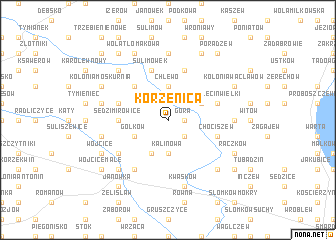 map of Korzenica