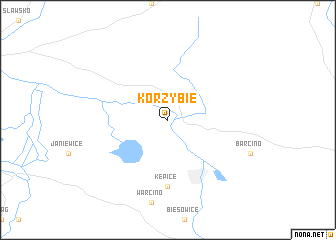 map of Korzybie