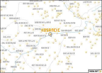 map of Kosančić