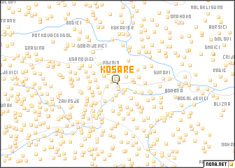 map of Košare