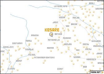 map of Košare