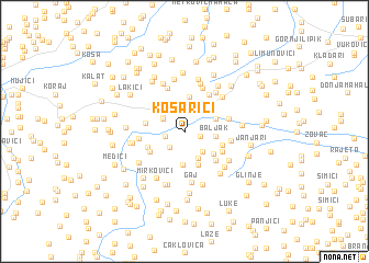 map of Košarići