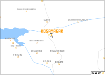 map of Kosaya Gar\