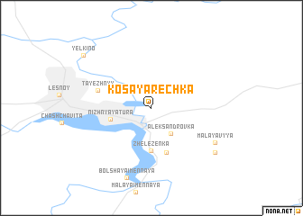 map of Kosaya Rechka