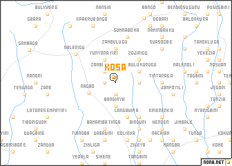 map of Kosa