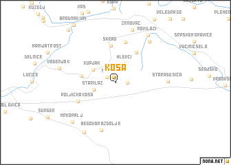 map of Kosa