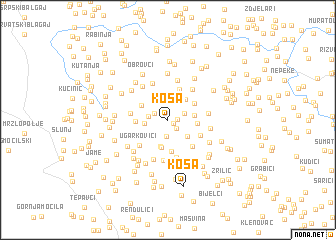 map of Kosa