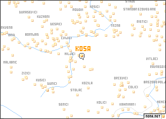 map of Kosa