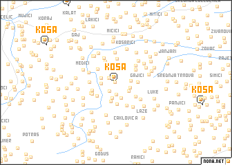 map of Kosa