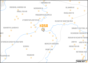 map of Kosa