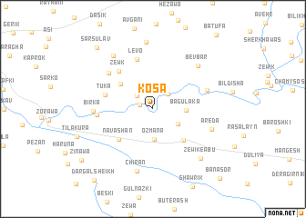 map of Kosa