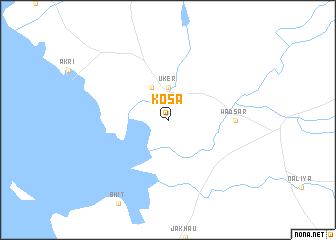 map of Kosa