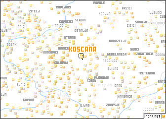 map of Koščana