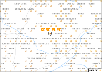 map of Kościelec