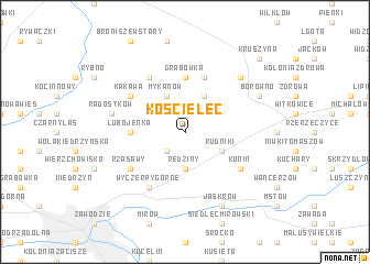 map of Kościelec