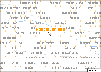 map of Kościelna Wieś