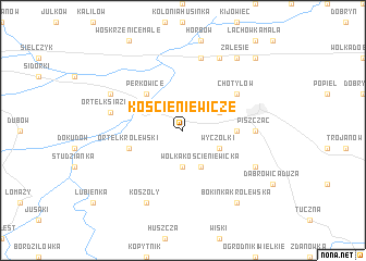 map of Kościeniewicze