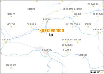map of Kościernica