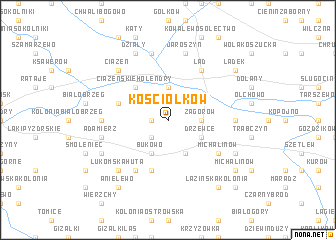 map of Kościołków