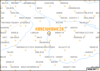 map of Kościukowicże