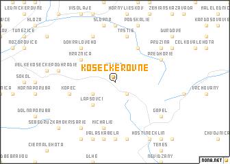 map of Košecké Rovné