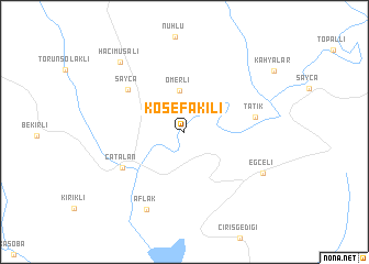 map of Kösefakılı