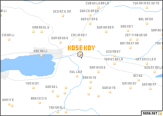 map of Köseköy