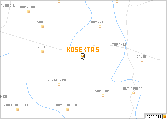 map of Köşektaş