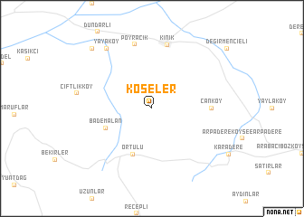 map of Köseler