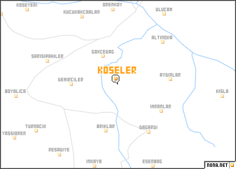 map of Köseler