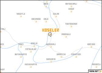 map of Köseler