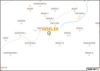 map of Köseler